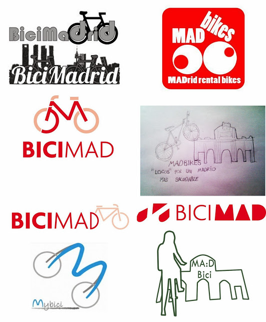 Propuestas de nombres y logos para el servicio, por lectores de EnbiciporMadrid