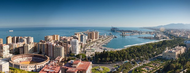 Vista aérea de Málaga por Paolo Trabattoni en Flickr